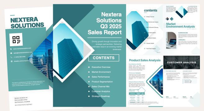 Commercial Company Sales Report Presentation Template