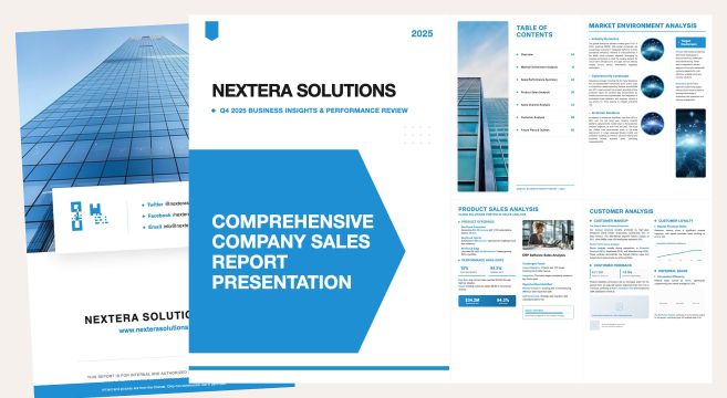 Company Sales Report Presentation Template for Business Insights