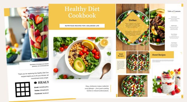 Healthy Diet Cookbook Template