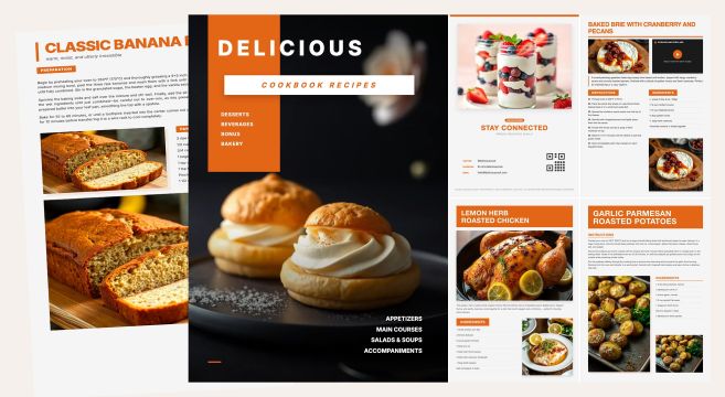 Gourmet Cookbook Recipe Template