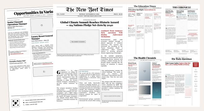 New York Times Newspaper Template