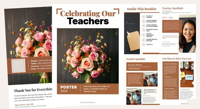Elegant Teacher's Day Poster Template