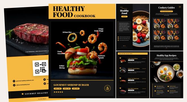 Gourmet Healthy Food Cookbook Template