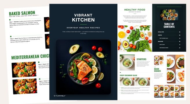 Healthy Food Cookbook Template