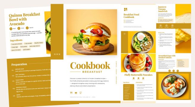 Modern Breakfast Cookbook Template