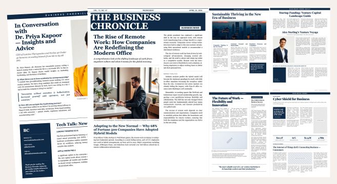Innovative Newspaper Article Template