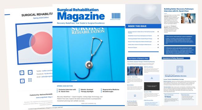 Blue Surgical Rehabilitation Magazine Template