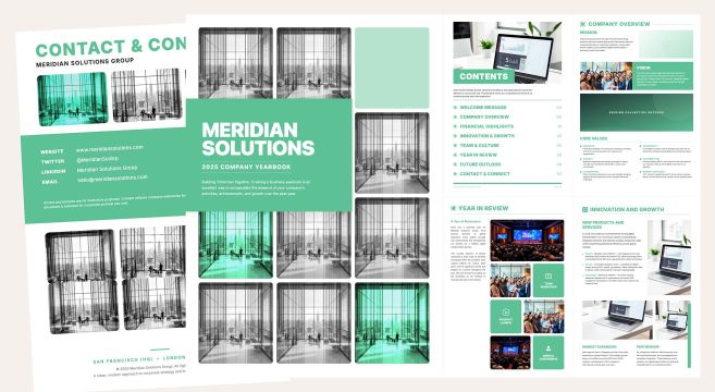 Customizable Business Yearbook Template