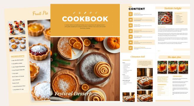 Festive Dessert Cookbook Template