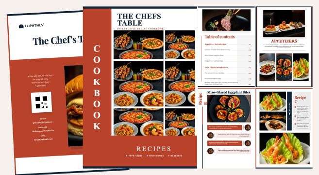 Restaurant Interactive Recipe Cookbook Template