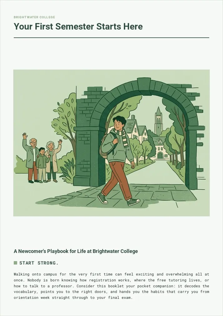 New Student Orientation Handbook Template
