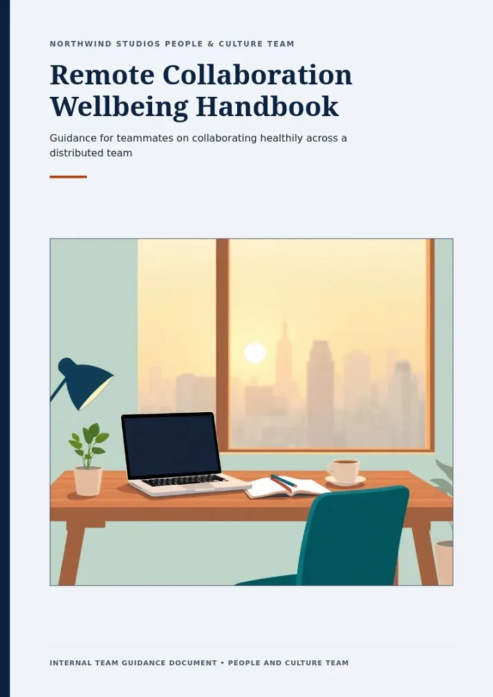 Remote Team Wellbeing Handbook Template
