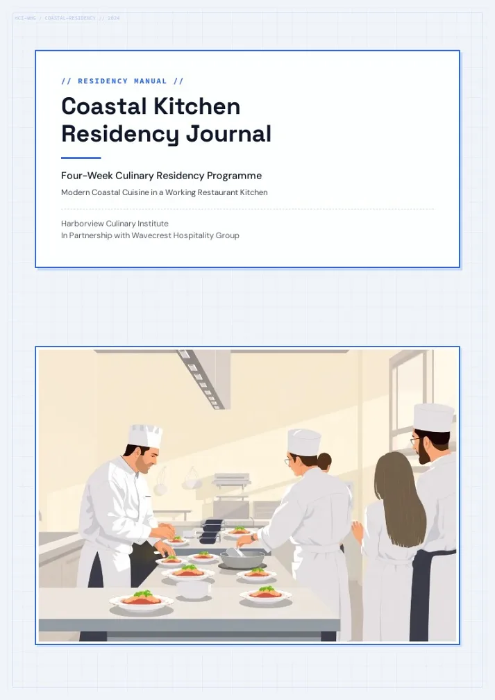 Culinary Residency Journal Template