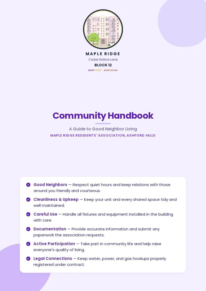 Community Handbook Template