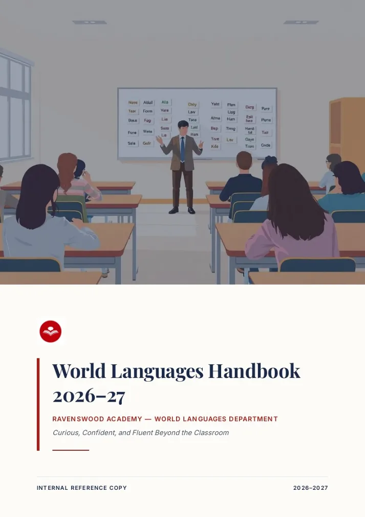 World Languages Department Handbook Template