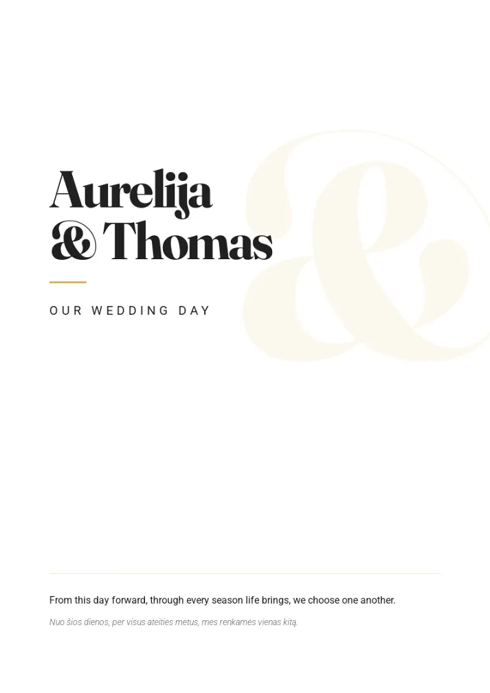 Bilingual Wedding Booklet Template