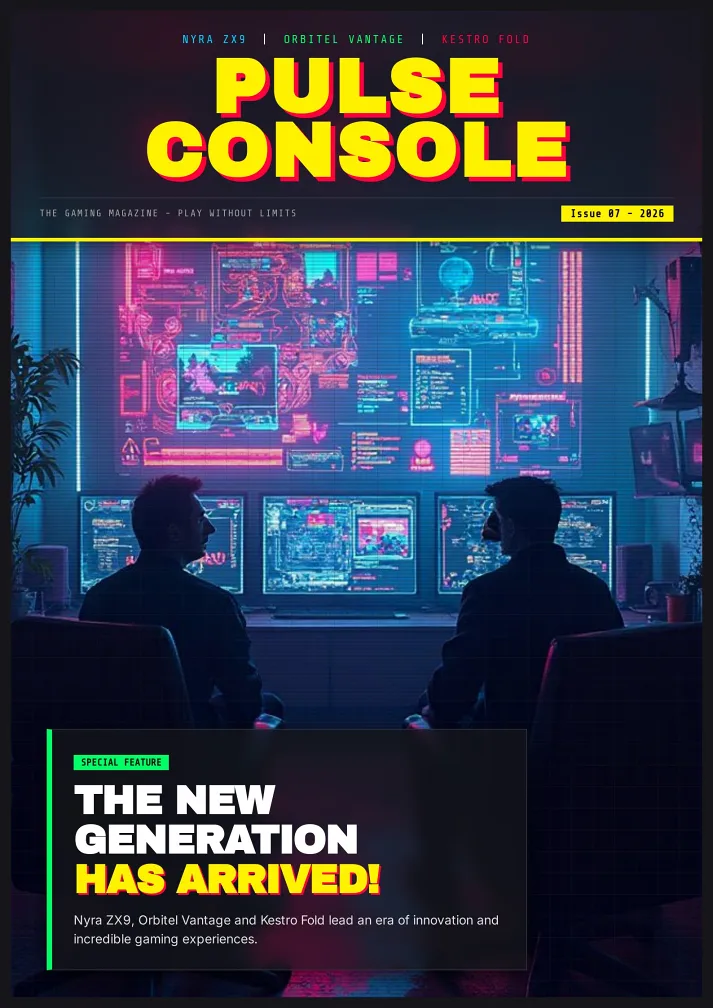 Retro Gaming Magazine Template