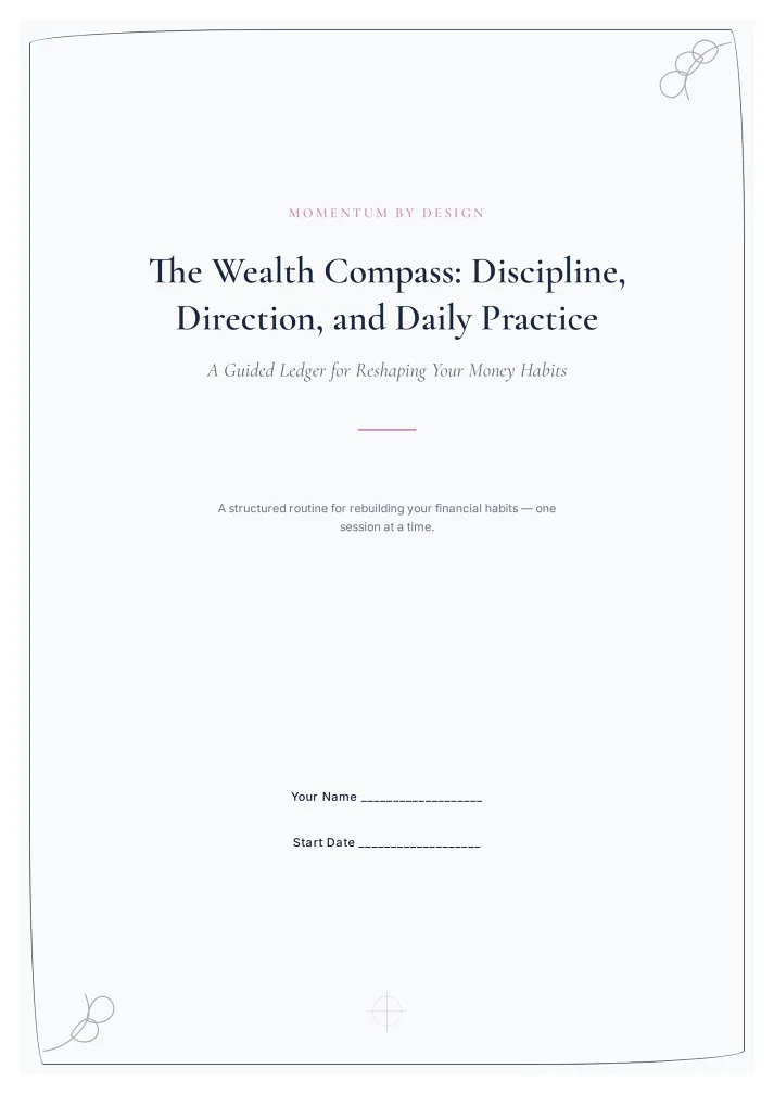 Money Habits Journal Template