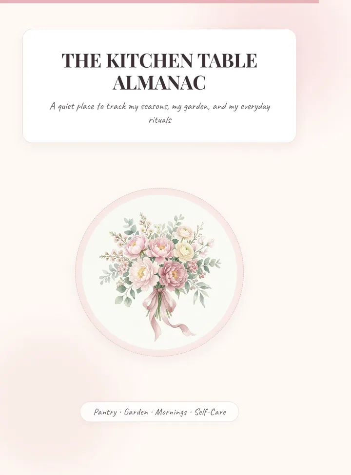 Kitchen Table Almanac Template