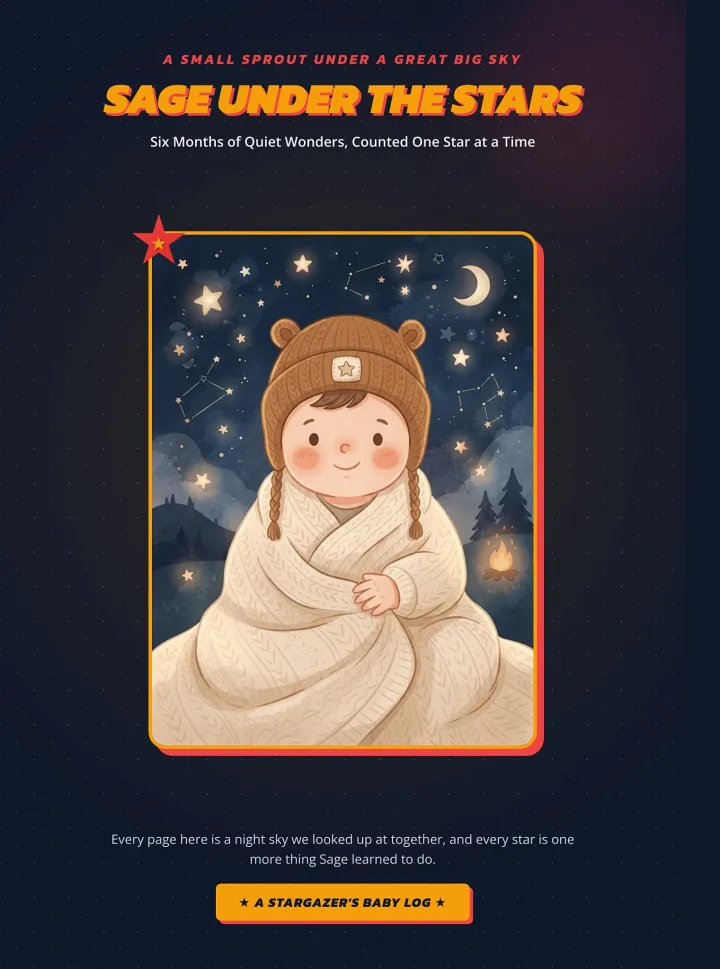 Stargazer Baby Journal Template