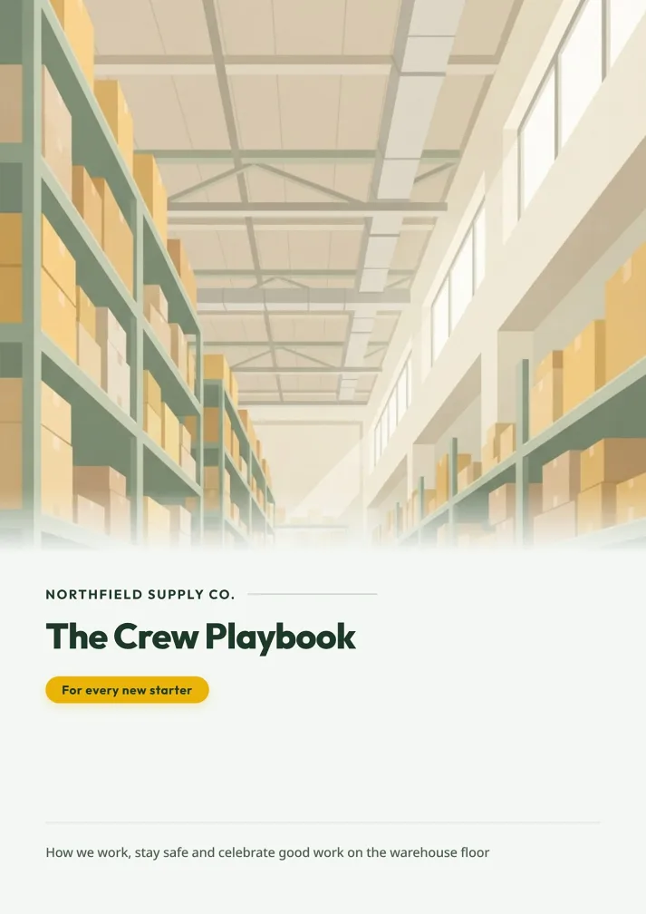 Warehouse Crew Handbook Template